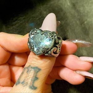 Authentic King Baby Studio Crystal Heart Ring